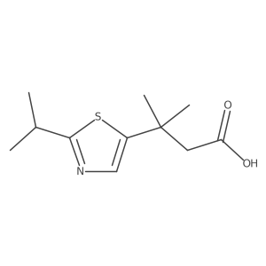 3-Methyl-3-[2-(propan-2-yl)-1,3-thiazol-5-yl]butanoic acid Structure