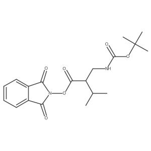 1,3-dioxo-2,3-dihydro-1H-isoindol-2-yl 2-({[(tert-butoxy)carbonyl]amino}methyl)-3-methylbutanoate结构式
