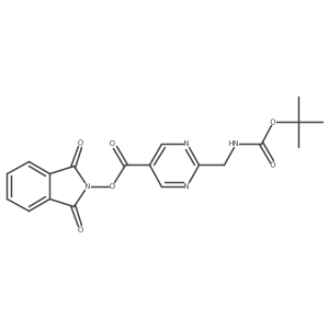 1,3-dioxo-2,3-dihydro-1H-isoindol-2-yl 2-({[(tert-butoxy)carbonyl]amino}methyl)pyrimidine-5-carboxylate Structure
