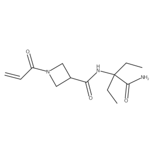 N-(3-Carbamoylpentan-3-yl)-1-prop-2-enoylazetidine-3-carboxamide结构式