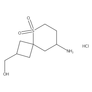 (8-Amino-5,5-dioxo-5lambda6-thiaspiro[3.5]nonan-2-yl)methanol;hydrochloride Structure