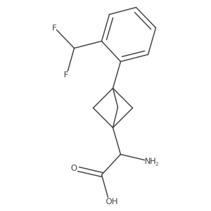 2-Amino-2-[3-[2-(difluoromethyl)phenyl]-1-bicyclo[1.1.1]pentanyl]acetic acid Structure