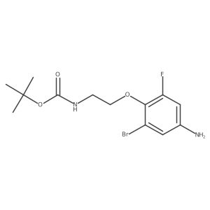 [2-(4-Amino-2-bromo-6-fluoro-phenoxy)-ethyl]-carbamic acid tert-butyl ester Structure