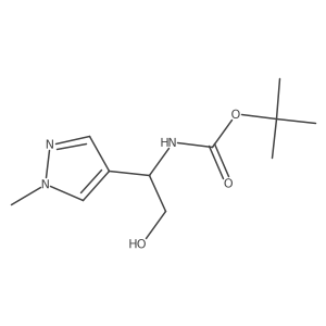 tert-butyl N-[2-hydroxy-1-(1-methyl-1H-pyrazol-4-yl)ethyl]carbamate Structure