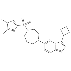 1-{3-cyclobutyl-[1,2,4]triazolo[4,3-b]pyridazin-6-yl}-4-[(1,2-dimethyl-1H-imidazol-4-yl)sulfonyl]-1,4-diazepane Structure