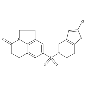 8-((2-chloro-6,7-dihydrothieno[3,2-c]pyridin-5(4H)-yl)sulfonyl)-1,2,5,6-tetrahydro-4H-pyrrolo[3,2,1-ij]quinolin-4-one结构式