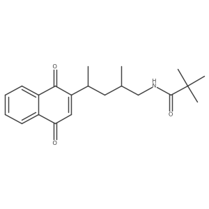 N-((2R,4S)-4-(1,4-Dioxo-1,4-dihydronaphthalen-2-yl)-2-methylpentyl)pivalamide Structure