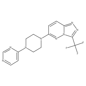 4-{4-[3-(Trifluoromethyl)-[1,2,4]triazolo[4,3-b]pyridazin-6-yl]piperazin-1-yl}pyrimidine结构式