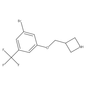 3-((3-Bromo-5-(trifluoromethyl)phenoxy)methyl)azetidine结构式