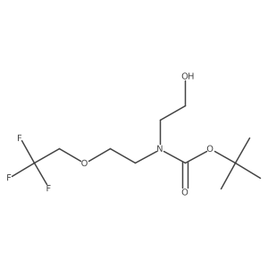 tert-butyl N-(2-hydroxyethyl)-N-[2-(2,2,2-trifluoroethoxy)ethyl]carbamate结构式