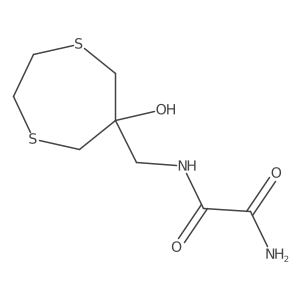 N'-[(6-hydroxy-1,4-dithiepan-6-yl)methyl]ethanediamide结构式