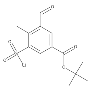 Tert-butyl 3-(chlorosulfonyl)-5-formyl-4-methylbenzoate Structure