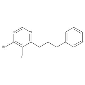 4-Bromo-5-fluoro-6-(3-phenylpropyl)pyrimidine结构式
