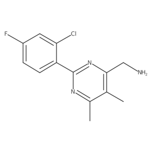 1-[2-(2-Chloro-4-fluorophenyl)-5,6-dimethylpyrimidin-4-yl]methanamine Structure