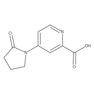 4-(2-Oxopyrrolidin-1-yl)pyridine-2-carboxylic acid结构式