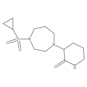 3-[4-(Cyclopropanesulfonyl)-1,4-diazepan-1-yl]piperidin-2-one结构式