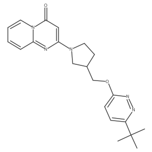 2-(3-{[(6-tert-butylpyridazin-3-yl)oxy]methyl}pyrrolidin-1-yl)-4H-pyrido[1,2-a]pyrimidin-4-one结构式