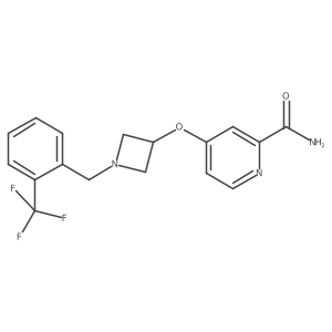 4-[(1-{[2-(Trifluoromethyl)phenyl]methyl}azetidin-3-yl)oxy]pyridine-2-carboxamide Structure