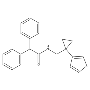 2,2-diphenyl-N-{[1-(thiophen-3-yl)cyclopropyl]methyl}acetamide Structure