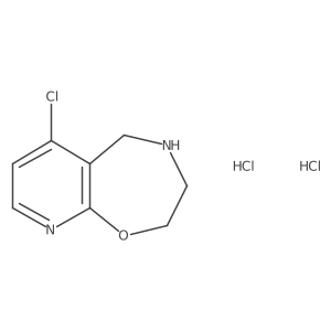6-Chloro-2h,3h,4h,5h-pyrido[3,2-f][1,4]oxazepine dihydrochloride结构式
