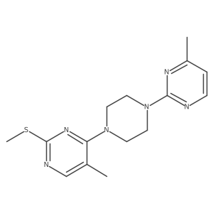5-Methyl-4-[4-(4-methylpyrimidin-2-yl)piperazin-1-yl]-2-(methylsulfanyl)pyrimidine结构式