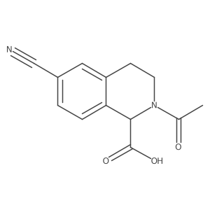 2-Acetyl-6-cyano-1,2,3,4-tetrahydroisoquinoline-1-carboxylic acid Structure