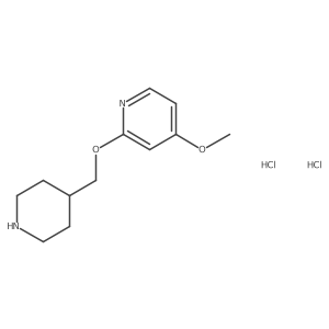 4-Methoxy-2-[(piperidin-4-yl)methoxy]pyridine dihydrochloride结构式