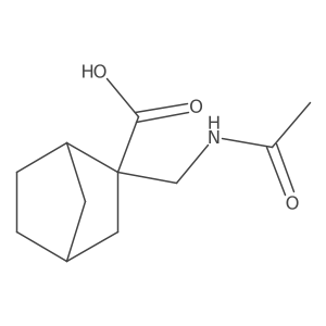 2-(Acetamidomethyl)bicyclo[2.2.1]heptane-2-carboxylic acid结构式