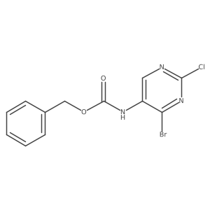 benzyl N-(4-bromo-2-chloropyrimidin-5-yl)carbamate结构式