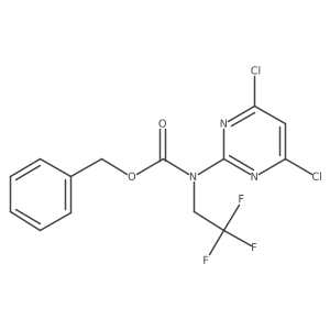 benzyl N-(4,6-dichloropyrimidin-2-yl)-N-(2,2,2-trifluoroethyl)carbamate结构式