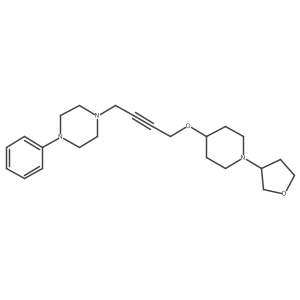 1-(4-{[1-(Oxolan-3-yl)piperidin-4-yl]oxy}but-2-yn-1-yl)-4-phenylpiperazine结构式