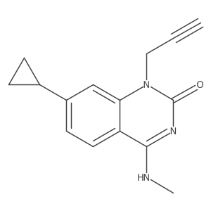 7-cyclopropyl-4-(methylamino)-1-(prop-2-yn-1-yl)quinazolin-2(1H)-one结构式