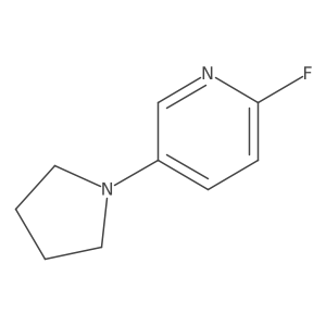 2-Fluoro-5-(pyrrolidin-1-yl)pyridine结构式