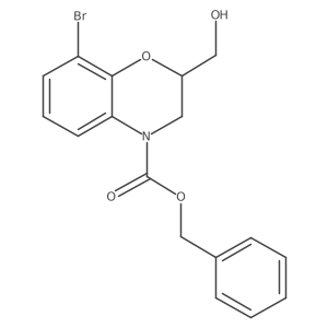 benzyl 8-bromo-2-(hydroxymethyl)-3,4-dihydro-2H-1,4-benzoxazine-4-carboxylate Structure