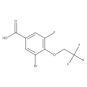 3-Bromo-5-fluoro-4-(2,2,2-trifluoroethoxy)benzoic acid结构式