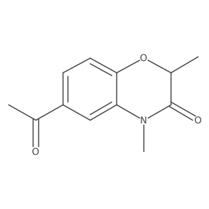 6-Acetyl-2,4-dimethyl-2H-1,4-benzoxazin-3(4H)-one结构式
