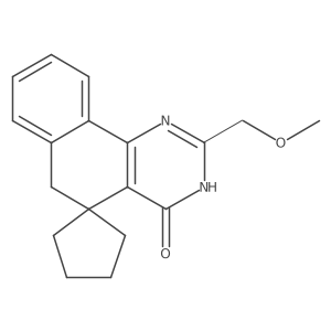 2-(methoxymethyl)-5,6-dihydrospiro(benzo[h]quinazoline-5,1'-cyclopentane)-4(3H)-one结构式