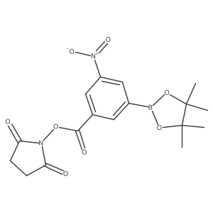 (2,5-Dioxopyrrolidin-1-yl) 3-nitro-5-(4,4,5,5-tetramethyl-1,3,2-dioxaborolan-2-yl)benzoate Structure