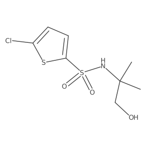 5-chloro-N-(1-hydroxy-2-methylpropan-2-yl)thiophene-2-sulfonamide结构式