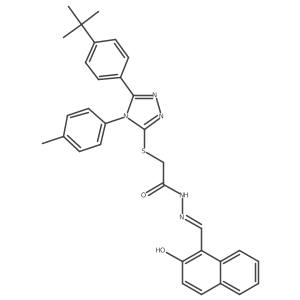 2-{[5-(4-tert-butylphenyl)-4-(4-methylphenyl)-4H-1,2,4-triazol-3-yl]sulfanyl}-N'-[(Z)-(2-hydroxynaphthalen-1-yl)methylidene]acetohydrazide Structure