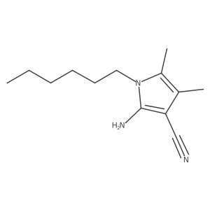 2-Amino-1-hexyl-4,5-dimethyl-1H-pyrrole-3-carbonitrile结构式