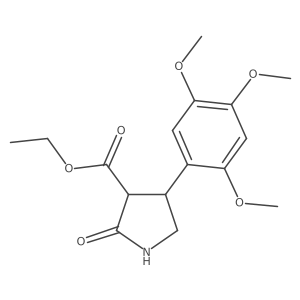 Ethyl 2-oxo-4-(2,4,5-trimethoxyphenyl)-3-pyrrolidinecarboxylate结构式