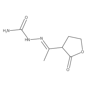 2-[1-(Tetrahydro-2-oxo-3-furanyl)ethylidene]hydrazinecarboxamide结构式
