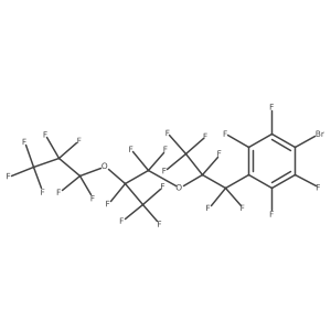 1-Bromo-2,3,5,6-tetrafluoro-4-{1,1,2,3,3,3-hexafluoro-2-[1,1,2,3,3,3-hexafluoro-2-(heptafluoropropoxy)propoxy]propyl}benzene结构式