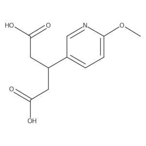 3-(6-Methoxypyridin-3-yl)pentanedioic acid结构式