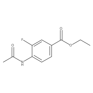 Ethyl 4-acetamido-3-fluorobenzoate结构式