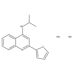 N-Isopropyl-2-(2-thienyl)-4-quinolinamine dihydrobromide结构式