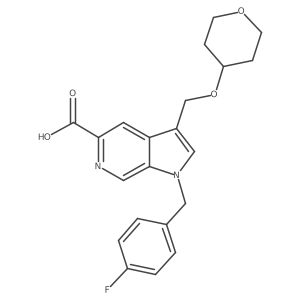 1h-Pyrrolo[2,3-c]pyridine-5-carboxylic acid,1-[(4-fluorophenyl)methyl]-3-[[(tetrahydro-2h-pyran-4-yl)oxy]methyl]- Structure