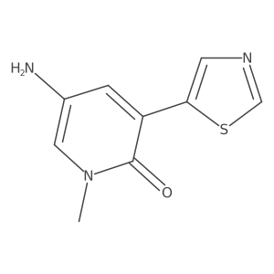 5-Amino-1-methyl-3-thiazol-5-yl-1H-pyridin-2-one结构式