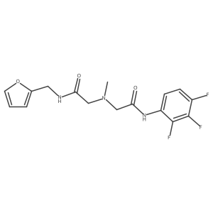 N-(furan-2-ylmethyl)-2-[methyl-[2-oxo-2-(2,3,4-trifluoroanilino)ethyl]amino]acetamide结构式
